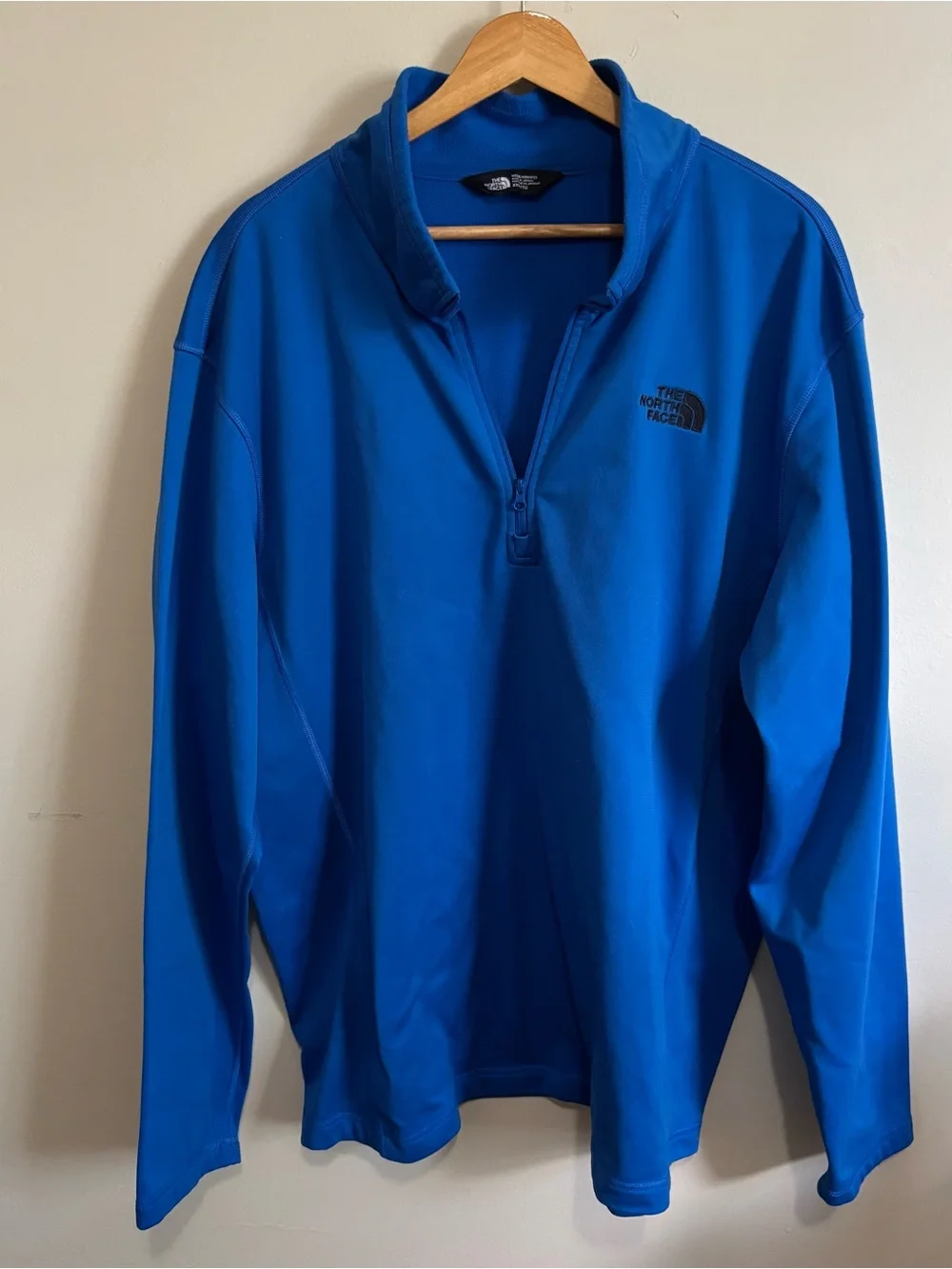 The North Face Men’s XXL Royal Blue Black 1/4 Zip Fleece Pullover
